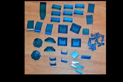 Lego konvolut transparent blau - lego,