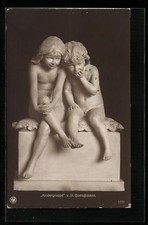Plastik Kindergruppe von H. Goetschmann, Ansichtskarte 1916 