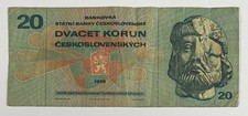 Banknote 20 Korun 1970 Tschechoslowakei - Dvacet Korun Czechoslovakia