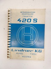 Lindner 420S Bedienungsanleitung Stückliste Traktor