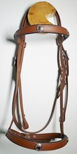 Englischtrense, Trense Texas Stern, versch. Größen NEU aus Biothane Rotbraun