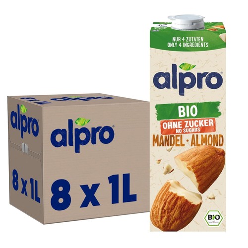 Alpro mandeldrink zuckerfrei - mandeldrink,