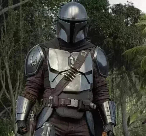 Mandalorian silver full armor - silver,