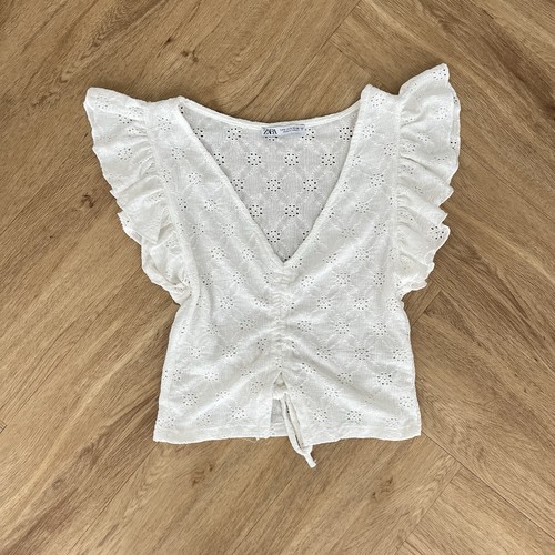 Zara oberteil bluse spitze - zara,