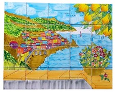 Fliesenbild mit Blumen