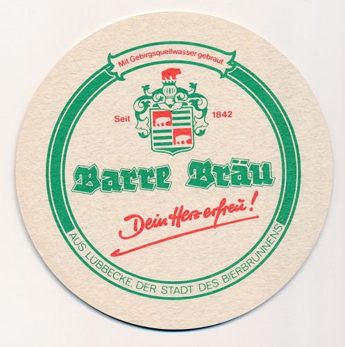Bierdeckel lübbeke barre - ,