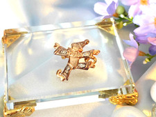 Brosche Harlekin goldfarbig