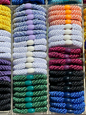 Kknekki Haargummi Slim Haarband mit Perle bunt Glitter Stripe original Zopfgummi