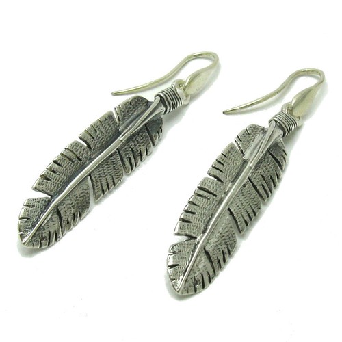 Lange sterling silber ohrringe - silber,