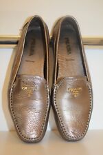 Prada Loafers Gr 39 Mokassins/ Loafer braun metallic