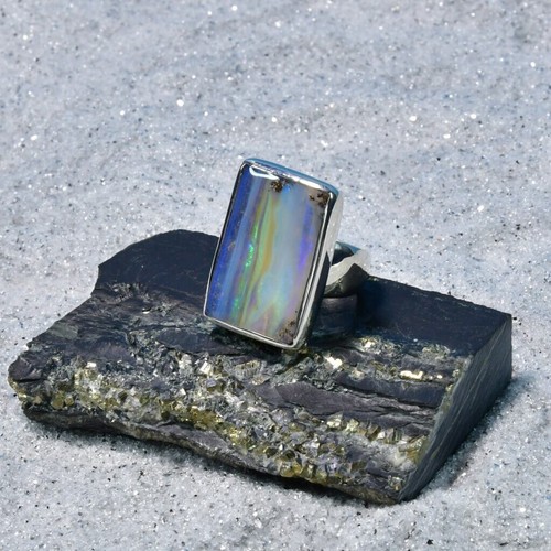Boulder opal ring 925er - boulder,