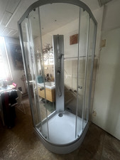 Duschkabine 90x90 Schiebetür, Seifenablage und Duschkopf