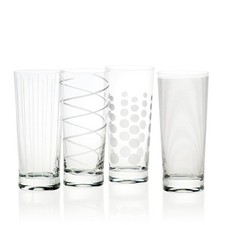 4er Set Trinkgläser MIKASA CHEERS CRYSTAL für 500ml mit Muster Creative Tops