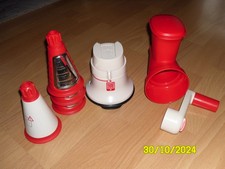 Tupperware  Profi-Chef D206 Mahlwerk, raspeln, reiben,  hobeln. Rot/weiß