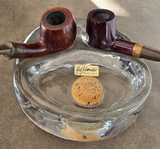 Pfeifenaschenbecher  2 Pfeifenablagen Bel Mondo Becker-Design massiv Glas rund