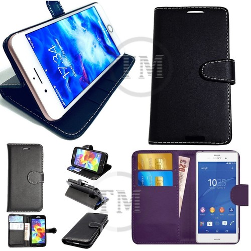 Luxus leder book case wallet - book,