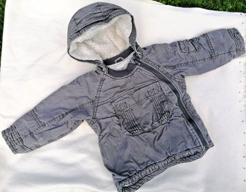 Grauer anorak übergang - grauer,