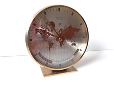 Weltzeituhr - Kienzle Quartz - Tischuhr - Messing - 70er Jahre Vintage