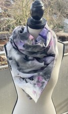 Seidenschal Dreieckstuch aus Seide Handarbeit  90x90