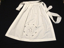 Dirndlschürze lang weiß Dirndl Schürze Baumwolle mit  Applikation