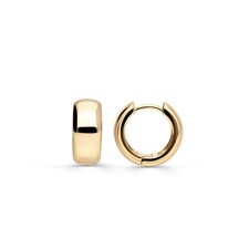 Breite Creolen Damen 18k