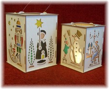 Bausatz Laterne Laternenbausatz Weihnachtslaterne groß Teelicht 16x16x22cm