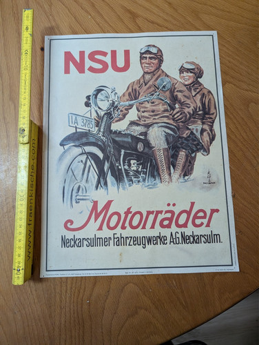 Nsu motorräder reklameschild - motorräder,
