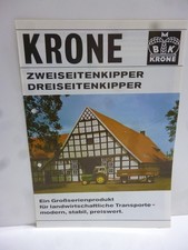 Orig. Schlepper Prospekt KRONE Zweiseitenkipper Dreiseitenkipper Groß.. 4 Seiten