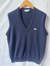 CHEMISE LACOSTE Pullunder Pullover Gr. 3 Ca. M Dunkel-Blau Krokodil Grau Vintage