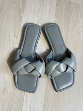 Damen Pantoletten Sandalen Sandaletten Leder ZARA Gr.37 Neu