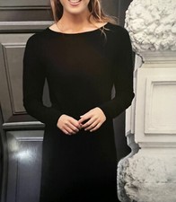 Damen Strickkleid Knielang Mit