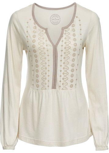 Damen tunika beige mit - tunika,