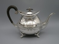 Teekanne - versilbert - Davis
