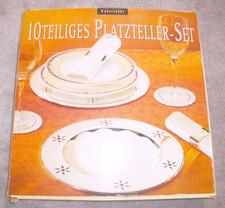Tischkultur:  edles Platzteller Set 4 Pers. versilb. Servietten-u.Ringe 20 tlg