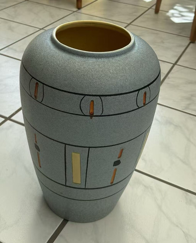 Keramikvase grau mit