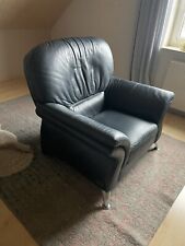designer sessel leder blau