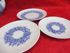 3 Tellerchen ( Kuchenteller und Untertassen)  , Rosenthal  ,  Romanze Blau  !