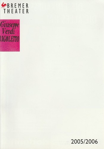 Programmheft rigoletto von - rigoletto,
