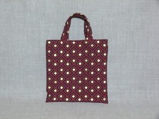 Stofftasche starke Stoff Einkaufstasche Tasche Beutel goldene Rauten / Quadrate