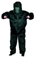 Plüschoverall schwarz