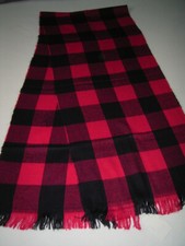 *H&M*SCHAL*rot/schwarz*Fransen