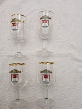 Biergläser mit Goldrand, mit Stadtwappen von Wolfsburg