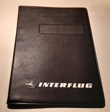 Interflug Mappe Dokumentenmappe Vorschriftenordner schwarz A5 Handbuch 