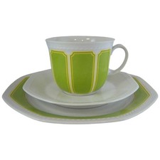 Kaffeegedeck Kaffeeset Komplett 3tlg Schirnding Bavaria Paris weiss grün
