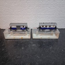 Fleischmann HO Spur 5053 & 5054 Edelweiss Eisenbahn Reisezugwagen MIBs Ref D10