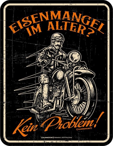 Biker schild eisenmangel - biker-schild, im