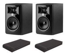 Aktives JBL Studiomonitor Paar 305P MKII Set mit 5"/1" 82W & ISO Stands, Schwarz