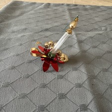 GABLONZ  Christbaum Schmuck  "brennende" Kerze