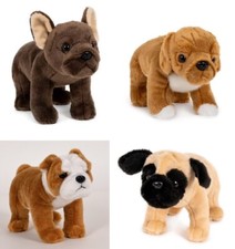 1 Plüschtier Hund 24cm Kuscheltiere Stofftiere Bulldogge Mops Mastiff Haustiere