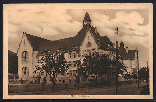 Ansichtskarte jena nordschule - jena,,
